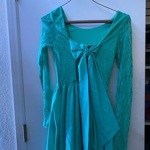 Teal lace dress